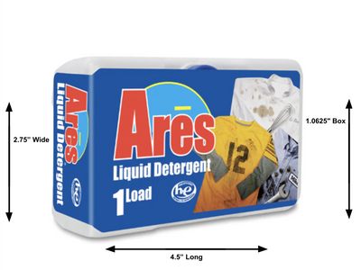 Ares HE Blue Liquid Detergent - 3.2 fl.oz. - Coin Vend