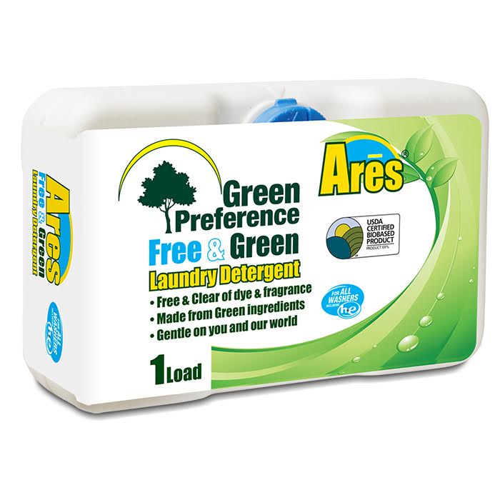 Ares HE Green Liquid Detergent - 3.2 fl.oz. - Coin Vend