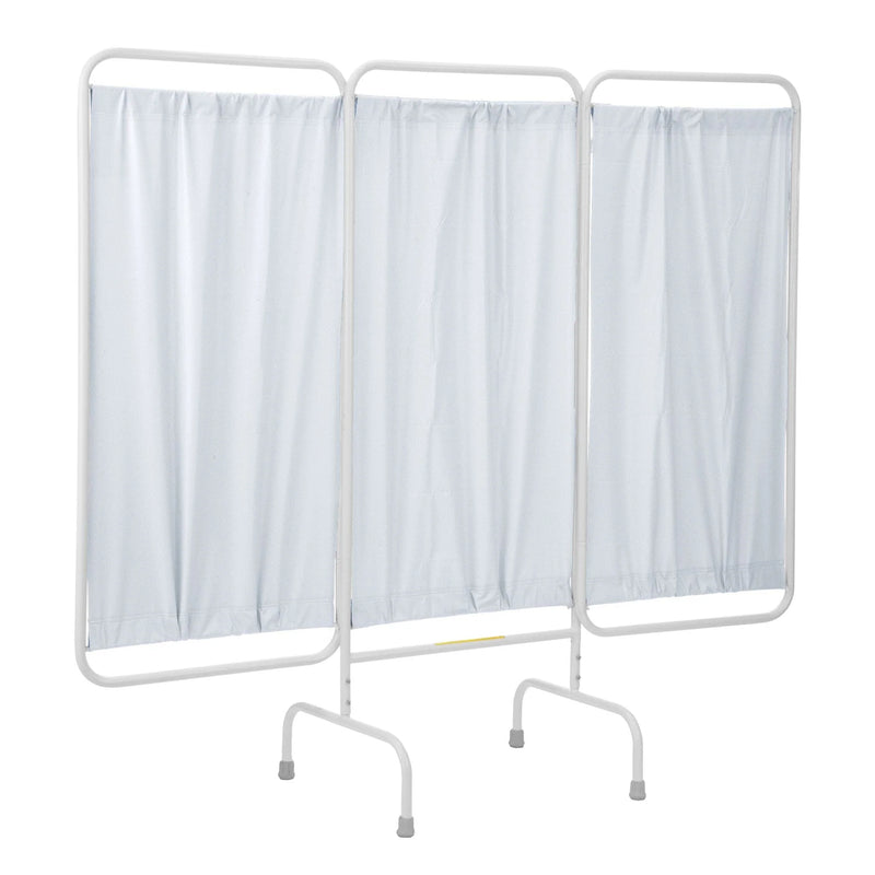 Stationary Antimicrobial Three Panel Privacy Screen