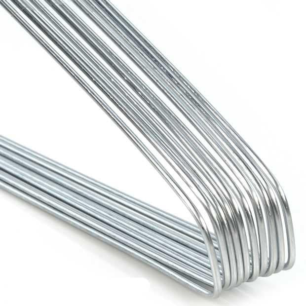 Wire Hangers Bulk - 100 White Metal Hangers - 18 Inch 14.5 Gauge Standard